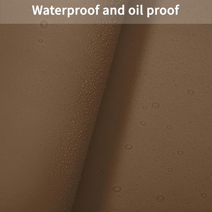 Leather Table Cover,1.8mm Thick,40x60 Inch Table Protector,Table Protector for Dining Room Table,Table Pads for Dining Room Table Rectangular.(Mud Color+Champagne Gold,40x60)