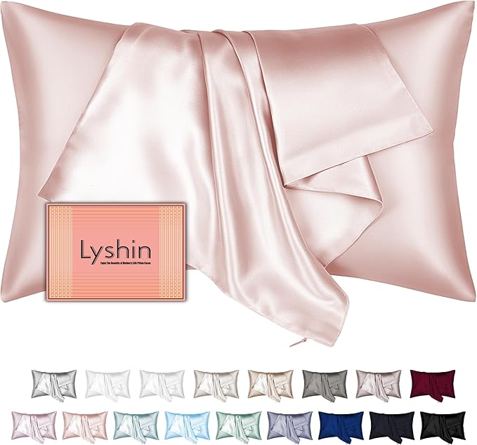 Mulberry Silk Pillow Cases King Size with Hidden Zipper, Ultra Smooth and Soft Breathable Cooling Silk Satin Pillowcase for Hair and Skin, Gifts for Women Men (Coral Pink, 20x36 Inches, 1 Pack)