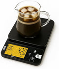 Polit Brewly Digital Coffee Scale with Timer｜6.6lb/3000g Espresso Scale 0.1g/0.005oz Triple-Range Precision｜USB-C or Battery｜Dual Timer Modes｜Small Travel Kitchen Scale for Pour-Over, Brewing & Baking