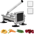 Commercial French Fry Cutter Stainless Steel.Potato Cutter for French Fries with 1/4 and 3/8Inch Blade, Commercial French Fry Cutter Manual Potatoes Cutting Machine with Suction Feet.