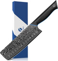7 inch Nakiri Knife, Sharp Kitchen Knife Professional Asian Chef Knife in 67-Layer Japanese Damascus Steel, Multipurpose Meat Cleaver Vegetable Knife with G10 Handle