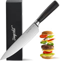Chef Knife, Chefs Knife for Meat Cleaver Carving Chopping Cutting Made of Damascus Pattern High Carbon Stainless Steel with Pakkawood Handle, Professional 8 Inch Kitchen Knives.