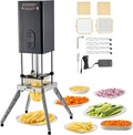 VEVOR Commercial French Fry Cutter, 1/2-Inch 3/8-Inch Blade Stainless Steel Vegetable Fruit Chopper with 2 Replacement Blades, Electric Potato Slicer Dicer for Restaurants & Home Kitchen