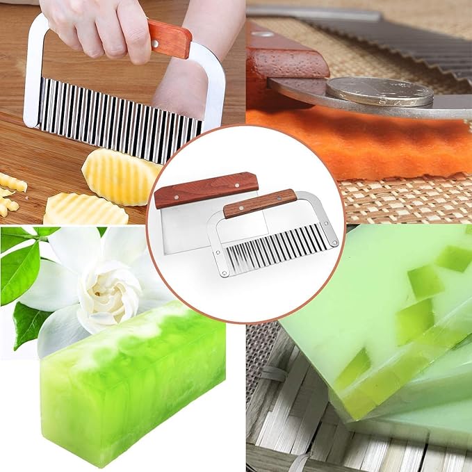 Silicone soap molds -Soap Cutting Tool Set Wooden Bamboo (2 Pcs Wooden Cover)