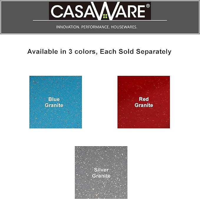 casaWare Toaster Oven 12 x 11-Inch Baking Sheet with a 1.5-Inch Handle (Blue Granite)