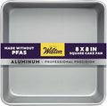 Wilton 8 x 8 Inch Square Cake Pan, Even Heating Aluminum Bakeware, Made Without PFAS, Packaging May Vary