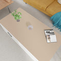 Leather Table Cover,1.8mm Thick,24x60 Inch Desk Cover,Large Desk Mat,Table Protector,Table Cover Protector,Desk Protector,Table Pad,(Light Brown+Gray,24x60)