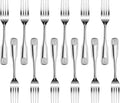 New Star Foodservice 58284 Shell Pattern, 18/0 Stainless Steel, Dinner Fork, 7.7-Inch, Set of 12
