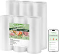 Beelicious Pro Vacuum Sealer Bags Rolls for Food 6 Pack 3 Rolls 11" x 20' and 3 Rolls 8" x 20' Commercial Grade with BPA-Free, Durable Customized Size Food Storage Bags for Sous Vide