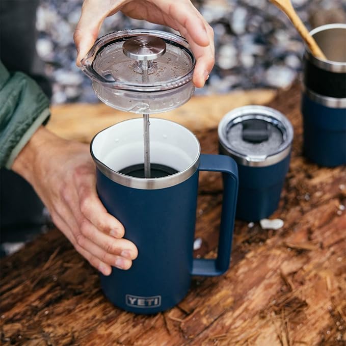 YETI Rambler 64 oz. French Press Coffee Maker, Black Forest Green