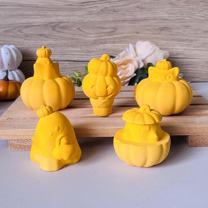 2Pcs Halloween Resin Silicone Mold, Ghost Pumpkin Epoxy Silicone Molds for Resin Casting, Party Autumn Decor (Halloween C)