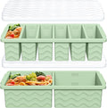 2-Pack Silicone Freezer Trays with Lid, 2 Large 2-Cup(500ml) & 6 Small 1/2-Cup(125ml) Soup Freezer Container Molds, Ice Cube Tray For Meal Prep & Freezing Soup, Stews, Sauces, Oven & Dishwasher-Safe