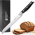 8-Inch Bread Knife – Serrated High Carbon German Stainless Steel Blade for Bread, Bagels & Pastries – Ergonomic Handle, Rust-Resistant, Ultra-Sharp Edge – Ideal for Home Bakers and Chefs.