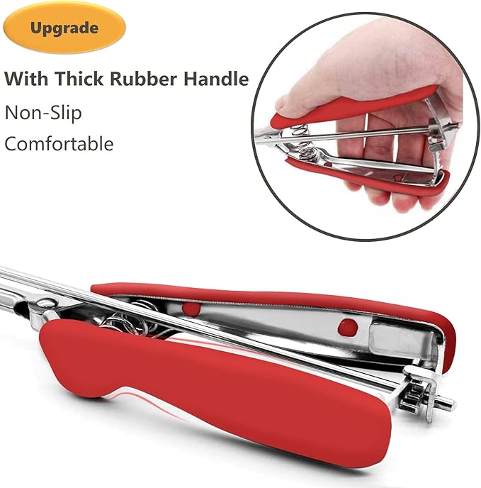 Ice Cream Scoop, Cookie Scoop, 4 Tbsp/ 60 ml/ 2 oz Cookie Scoops for Baking, 18/8 Stainless Steel Cookie Scooper for Baking, Ice Cream Scooper with Trigger Release, Cookie Dough Scoop (Red)