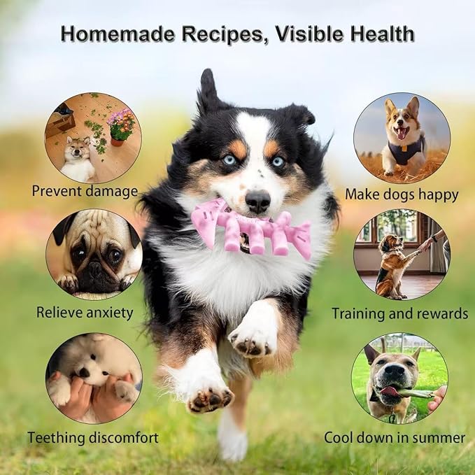7.5IN Big Fish Bone Dog Cat Treat Mold 1 Pack, DIY Flavors for Puppy. Food Safe Silicone for Oven. Large Ice Cube Mold for Pet Chew, Cooling. Pets Birthday Cake Baking. Fun Gift for Dog Lover