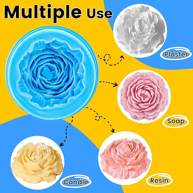 NASUBI Silicone Mold Making Kit 70.4oz,15A Non-Toxic Safe Liquid Silicone Rubber for Mold Making,4.4LB Mixing 1:1 by Weight Fast Curing Silicone Rubber for DIY Handmade Soaps, Candles, Resin Molds