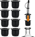 8 Pack Liquor Pour Spout Adapters, Pour Spouts for Large Neck Liquor Bottles, Liquor Bottle Pourers for Alcohol Olive Oil up to 1 inch/25 mm Neck