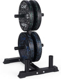 CAP Barbell 2-Inch Olympic Bumper Plate Weight Set with 6 Post Rack | 100-370 lbs | Multiple Options