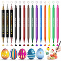 Jewem Edible Markers for Cookie Decorating,14 Pcs Ultra Fine Tip(0.5mm) Food Coloring Pens, Upgrade Double Side Food Grade Pens for Decorating Fondant Cakes, Easter Eggs, Frosting, Macaron,Halloween and Christmas Gifts