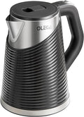 OLEGA Electric Kettle: 1500W 1.8L Electric Kettles for Boiling Water, BPA-Free Stainless Steel Electric Hot Water Kettle Auto Shut Off Water Boiler Tea Kettle Teapot for Tea Coffee Black
