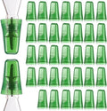 Chengu 36 Pieces Liquor Bottle Covers Pour Spout Covers Bar Toppers for Bottles Universal Pour Dispenser Dust Translucent Silicone Rubber Spout Caps for Bar Home Kitchen Tools Supplies (Green)