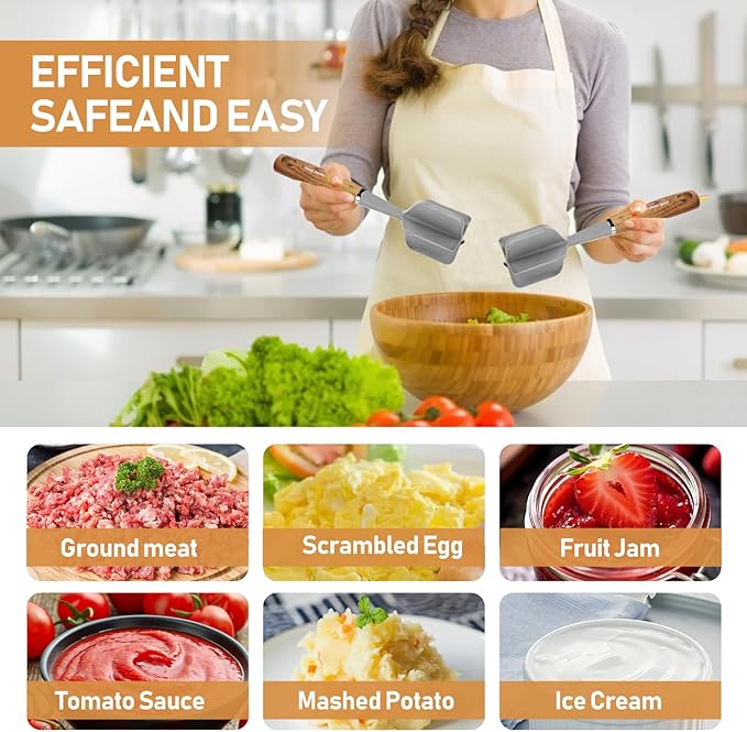Handle Meat Chopper, Heat Resistant Meat Masher For Hamburger Meat, Ground Beef Smasher, Nylon Hamburger Chopper Utensil, Ground Non Stick Mix Chopper, Potato Masher Tool