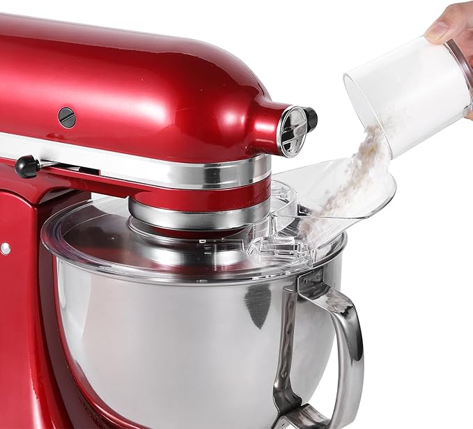 Pouring Shield for KitchenAid-Secure Pouring Shield with Removable Pour Spout for KitchenAid 4.5-5 Quart Tilt-Head Stand Mixers, Splatter Guard Fits for Stainless Steel, Glass, Ceramic Bowls