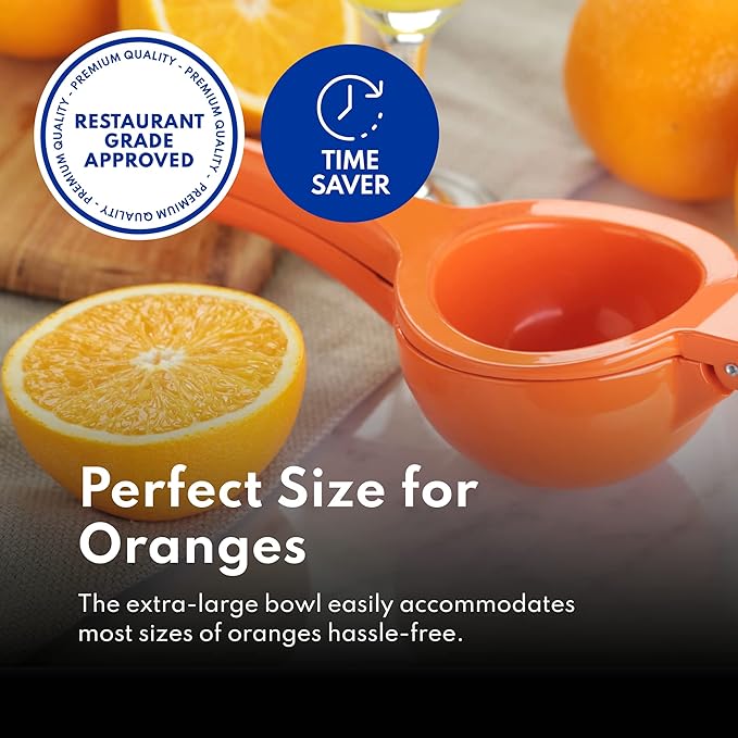 New Star Foodservice 42863 Enameled Aluminum Orange Squeezer