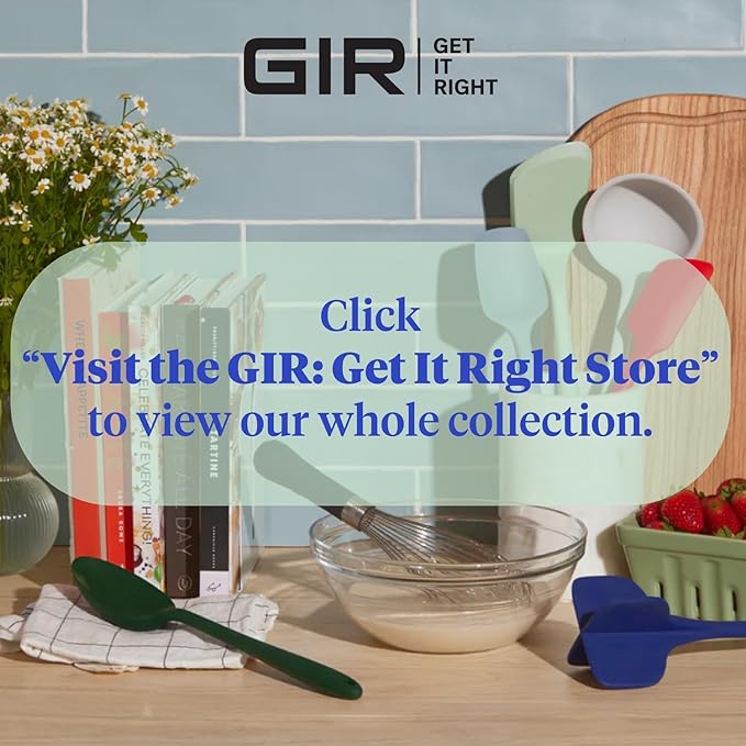 GIR: Get It Right 5-Piece Silicone Ultimate Kitchen utensils set - Ladle, Spatula, Flip, Spoon & Spoonula - Non toxic cooking utensils for Nonstick Cookware, Cooking and Baking - Mint