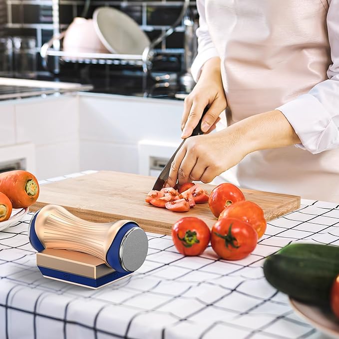 Homly Rolling Knife Sharpener, Knife Sharpening with Industry Diamonds for Steel of any hardness, Made Easy Knife Sharpener Kit for Kitchen Knives, Offers 15 & 18 & 20 & 25 Degree Sharpening