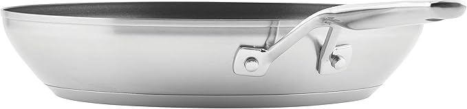 KitchenAid 71010 3-Ply Base Brushed Stainless Steel Nonstick Frying Pan/Fry Pan/Skillet, 12 Inch