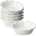 getstar Ceramic Mini Pie Pan Set of 6, Small Pie Dish for Baking, Non-Stick, Oven & Dishwasher Safe, Quiche Baking Dish, Pie Plate, Deep Dish Pie Pan (Stripes)