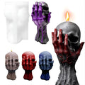 Skull Silicone Candle Mold, 3D Ghost Hand Skeleton Mold for Epoxy Resin Casting, Aromatherapy Soap, Resin Arts Crafts, Home Decor and Gifts