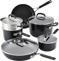 KitchenAid Hard Anodized Nonstick Cookware/Pots and Pans Set, 10 Piece - Matte Black