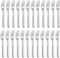 24 Pieces Dinner Forks, Forks Silverware(8 inches), Food Grade Stainless Steel Flatware Forks, Mirror Polished & Dishwasher Safe, Using for Home, Restaurant or Kitchen