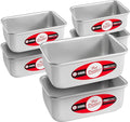 Fat Daddio's BP-5640CASE Anodized Aluminum Bread Loaf Pan, 5.5 x 3.125 x 2.375 inch, Set of 6