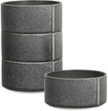 Stone Lain Bao 4-Piece Bowl Set Stoneware, Charcoal
