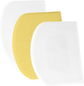 SURDOCA Dough Scraper Bench Scraper - 3P 8.3x5.5" Plastic Flexible Bowl Scraper, Sharp Edge & Angles Cake Scraper. Non-Slip Bakeware Decorating Tools Sculpting & Modeling Tools - White+Blue+White