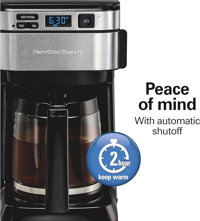 Hamilton Beach 12 Cup Programmable Coffee Maker, FrontFill™ Drip Coffee Maker