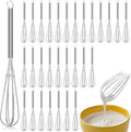 Baderke 30 Pcs 6 Inch Mini Whisk Bulk Small Whisks for Cooking 304 Stainless Steel Tiny Whisk for Baking, Whipping, Beating Eggs, Mixing Sauces, Blending Ingredients