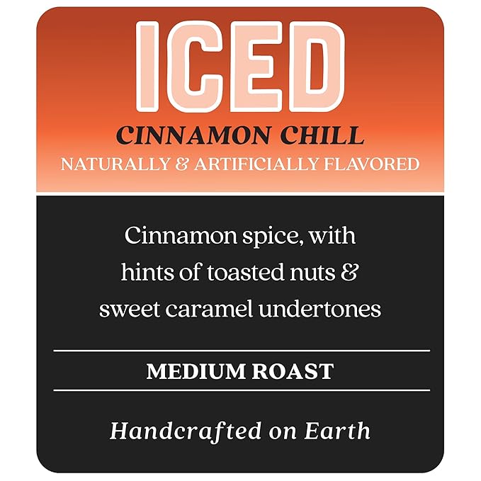 Copper Moon Single Serve Coffee Pods for Keurig K-Cup Brewers, Brew Over Ice Cinnamon Chill, 20 Count