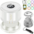 Auto Stop Electric Mason Jar Vacuum Sealer, Vacuum Sealer Kit for Wide Mouth and Regular Mouth Mason Jars with Food Storage Labels for Freshness and Preservation