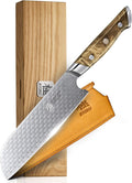 KYOKU 7" Santoku Knife with Non-Stick Koi Scale Pattern, Japanese VG10 Stainless Steel Chef Knife with Sheath & Gift Box, Shogun Koi Series Full Tang Professional Kitchen Knife with Camphorwood Handle