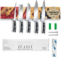 Magnetic Knife Holder for Wall 16 Inch |Premium Wood & Red and Grey Resin| Epoxy Knife Magnetic Strip, Kitchen Knife Block Holder with Strong Magnet, Space-Saving, Handcrafted Style & Easy to Install