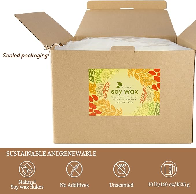 10 lb Soy Wax DIY Candle （Flakes & Soft）,Natural Soy Wax Candle