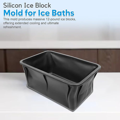 2 x 12 Lbs XXL Ice Molds | Silicon Ice Block Mold for Ice Baths | Cold Plunge Ice Molds | 12 Lb XXL Ice Block Mold | 11" x 7" x 5" Largest Ice Mold Available (2)