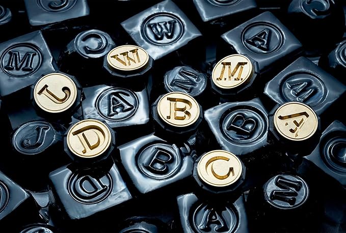 Berlinzo Ice Stamp Ring for Cube & Sphere - Custom Ice Cubes for Whiskey, Mojito Cocktails – B Letter Shaped Brass Ice Stamp b/ 3mm Depth - Black