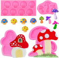 Mushroom Silicone Mold,Mushroom Chocolate Mold Cute Candy Vegetable Fondant Molds for Cupcake Gummy Cake Pop Puck Decoration DIY Crafts Polymer Clay