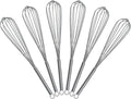 8 inch Mini Wire Whisk 6 Pack - Stainless Steel