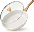 SENSARTE Nonstick Ceramic Frying Pan Skillet with Lid, 10 Inch Omelet Pan, Healthy Non Toxic Chef Pan, Induction Compatible Egg Pan with Heat Resistant Handle, Free of Intentionally Added PFAS/PTFE